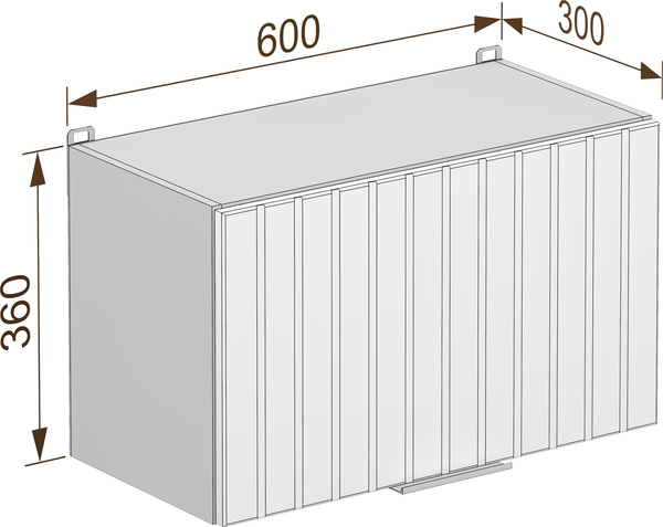Изображение товара Шкаф навесной для кухни Arvento Корнелия Анта-плюс ВШГ60-1г-360 (капучино софт)