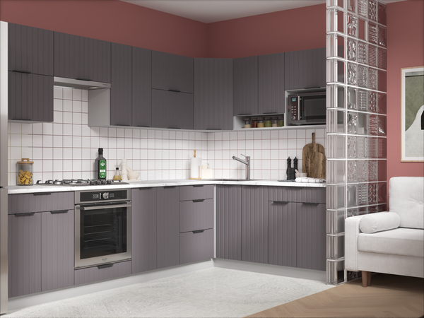 Изображение товара Шкаф навесной для кухни Arvento Корнелия Анта-плюс ВШУ угловой (графит софт)