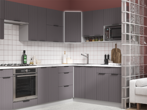 Изображение товара Шкаф навесной для кухни Arvento Корнелия Анта-плюс ВШУ угловой (графит софт)