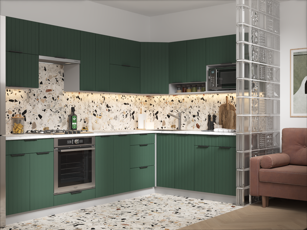 Изображение товара Шкаф навесной для кухни Arvento Корнелия Анта-плюс ВШУ угловой (зеленый софт)