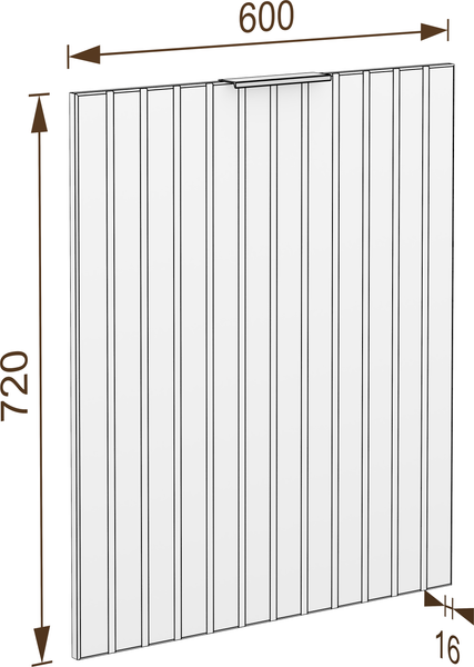 Изображение товара Декоративная панель для посудомоечной машины Arvento Анта-плюс 60см (белый софт)