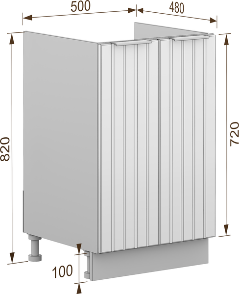 Изображение товара Шкаф под мойку Arvento Корнелия Анта-плюс НШ50м (графит софт)