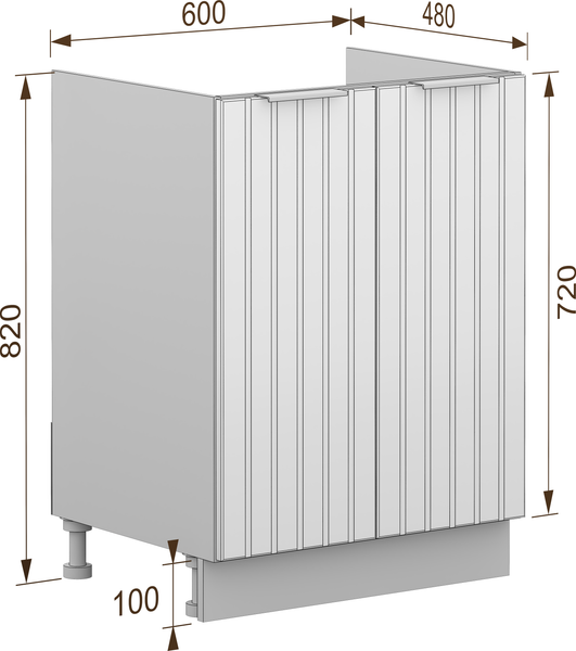 Изображение товара Шкаф под мойку Arvento Корнелия Анта-плюс НШ60м (белый софт)