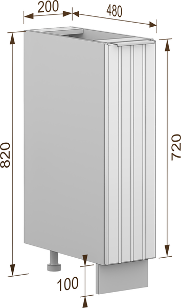 Изображение товара Шкаф-стол кухонный Arvento Корнелия Анта-плюс НШ20р без столешницы (белый софт)