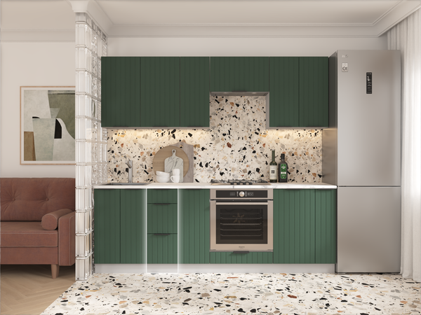 Изображение товара Шкаф-стол кухонный Arvento Корнелия Анта-плюс НШ30р3ш без столешницы (зеленый софт)