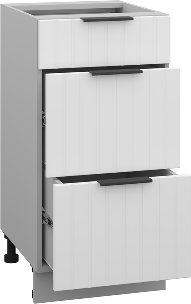 Изображение товара Шкаф-стол кухонный Arvento Корнелия Анта-плюс НШ40р3ш без столешницы (белый софт)