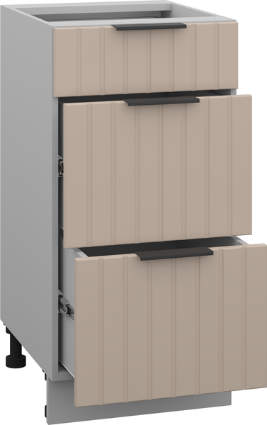 Изображение товара Шкаф-стол кухонный Arvento Корнелия Анта-плюс НШ40р3ш без столешницы (капучино софт)