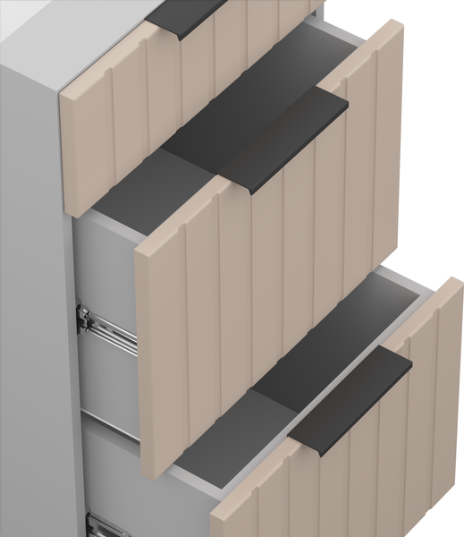 Изображение товара Шкаф-стол кухонный Arvento Корнелия Анта-плюс НШ40р3ш без столешницы (капучино софт)