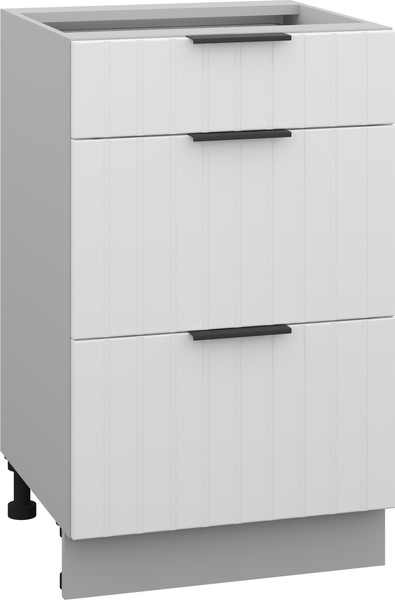 Изображение товара Шкаф-стол кухонный Arvento Корнелия Анта-плюс НШ50р3ш без столешницы (белый софт)