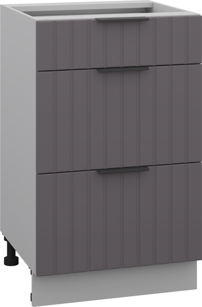 Изображение товара Шкаф-стол кухонный Arvento Корнелия Анта-плюс НШ50р3ш без столешницы (графит софт)