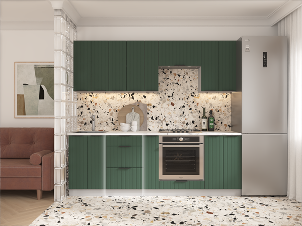 Изображение товара Шкаф-стол кухонный Arvento Корнелия Анта-плюс НШ50р3ш без столешницы (зеленый софт)