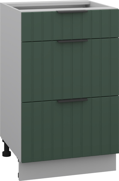 Изображение товара Шкаф-стол кухонный Arvento Корнелия Анта-плюс НШ50р3ш без столешницы (зеленый софт)