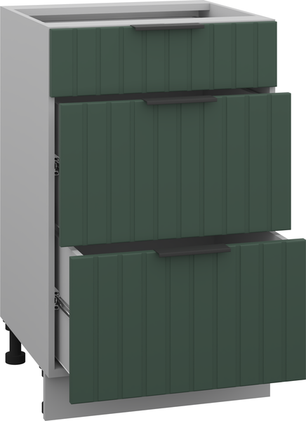 Изображение товара Шкаф-стол кухонный Arvento Корнелия Анта-плюс НШ50р3ш без столешницы (зеленый софт)