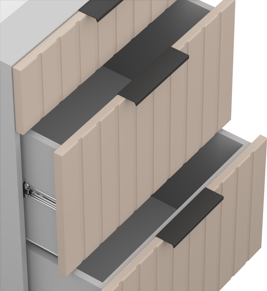 Изображение товара Шкаф-стол кухонный Arvento Корнелия Анта-плюс НШ50р3ш без столешницы (капучино софт)