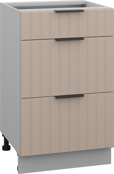 Изображение товара Шкаф-стол кухонный Arvento Корнелия Анта-плюс НШ50р3ш без столешницы (капучино софт)