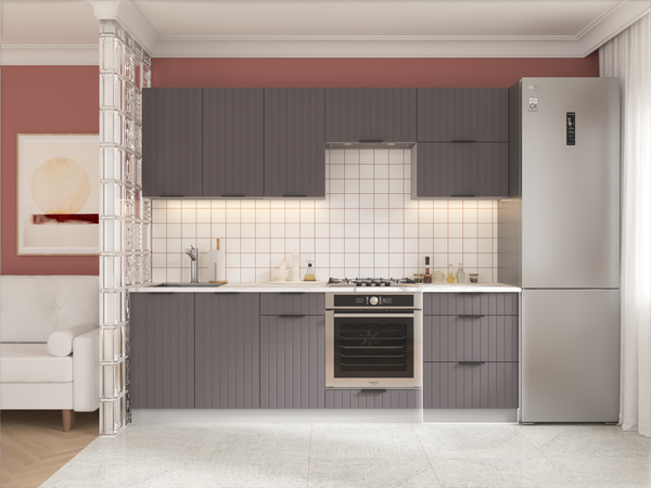 Изображение товара Шкаф-стол кухонный Arvento Корнелия Анта-плюс НШ60р3ш без столешницы (графит софт)