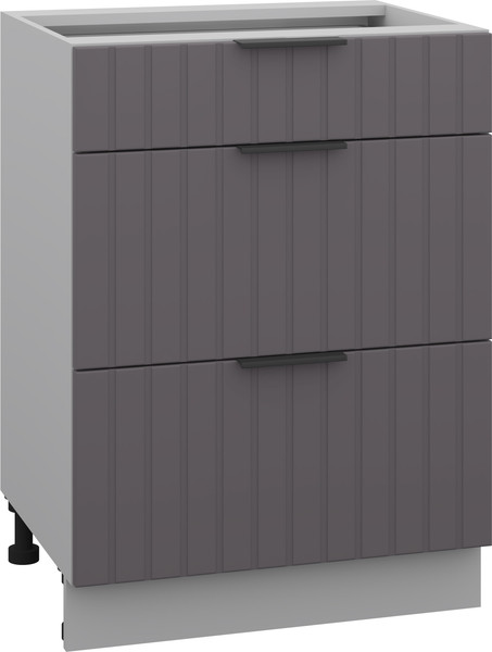Изображение товара Шкаф-стол кухонный Arvento Корнелия Анта-плюс НШ60р3ш без столешницы (графит софт)