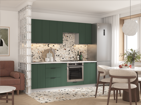 Изображение товара Шкаф-стол кухонный Arvento Корнелия Анта-плюс НШ60р3ш без столешницы (зеленый софт)