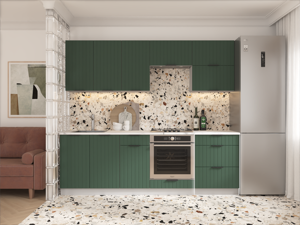 Изображение товара Шкаф-стол кухонный Arvento Корнелия Анта-плюс НШ60р3ш без столешницы (зеленый софт)