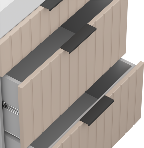 Изображение товара Шкаф-стол кухонный Arvento Корнелия Анта-плюс НШ60р3ш без столешницы (капучино софт)