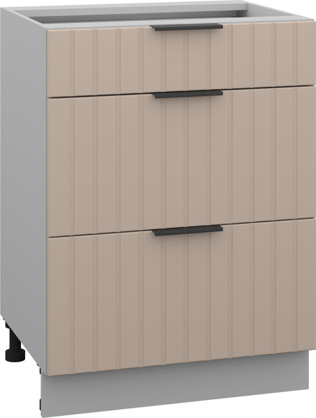 Изображение товара Шкаф-стол кухонный Arvento Корнелия Анта-плюс НШ60р3ш без столешницы (капучино софт)