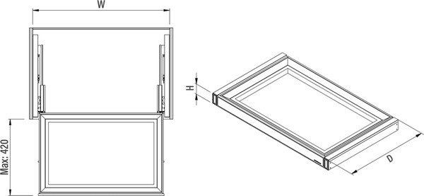 Изображение товара Корзина выдвижная для шкафа Starax Tandem S-6428-A (антрацит)