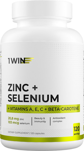 Изображение товара Комплексная пищевая добавка 1WIN Цинк+Селен (120 капсул)