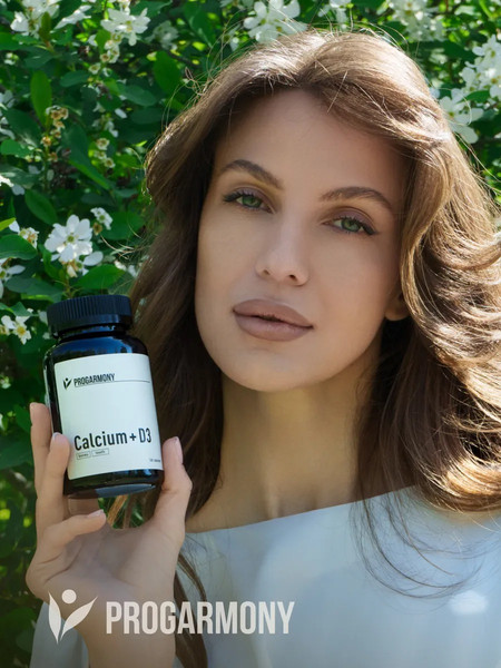 Изображение товара Витаминно-минеральный комплекс Progarmony Кальций+Д3 600 МЕ (120 капсул)
