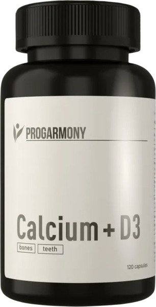 Изображение товара Витаминно-минеральный комплекс Progarmony Кальций+Д3 600 МЕ (120 капсул)