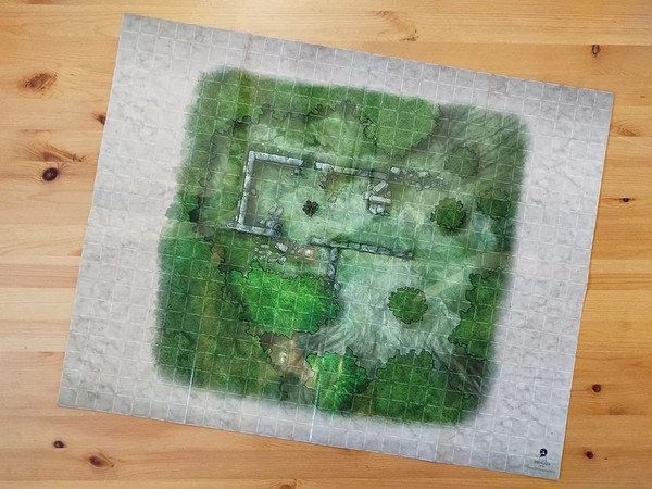 Изображение товара Игровое поле для настольной игры Pandora's Box Studio Мат игровой ламинир. Привал у дороги и привал в руинах / 07PB409