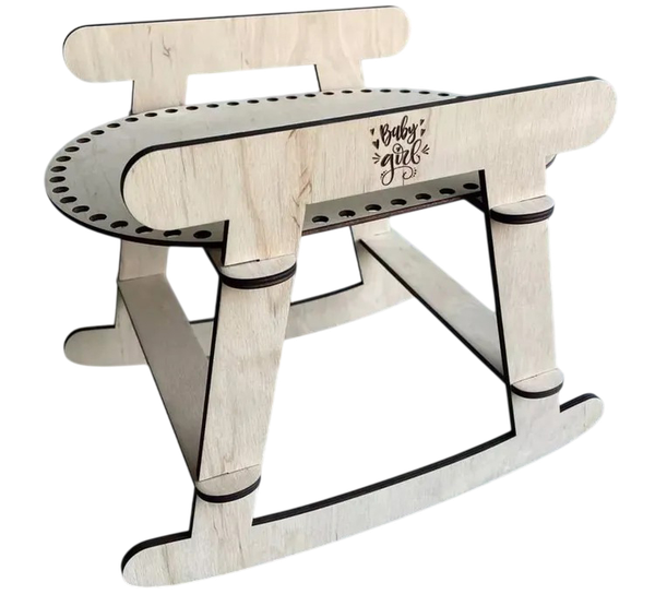 Изображение товара Аксессуар для пупса ОМурМебель Качалка с гравировкой 30x20см