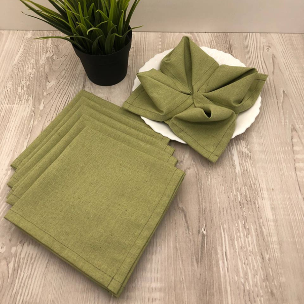 Изображение товара Комплект столового белья ОМурМебель Елка (6шт, зеленый)