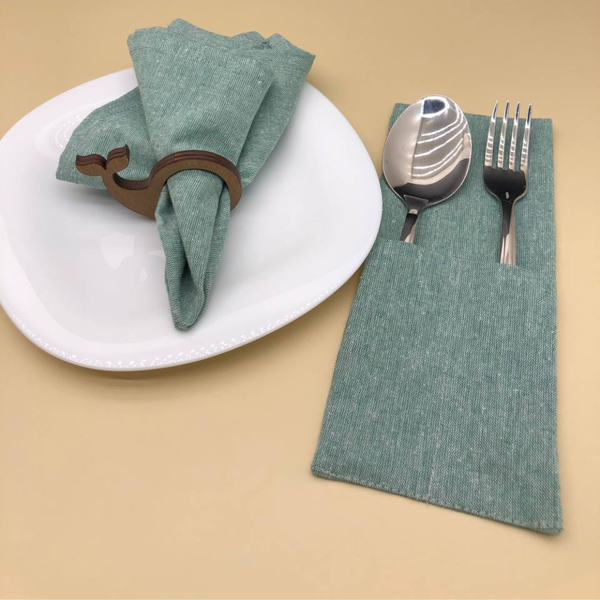 Изображение товара Комплект столового белья ОМурМебель Кит (6шт, синий)