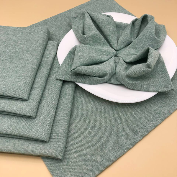 Изображение товара Комплект столового белья ОМурМебель Кит (6шт, синий)