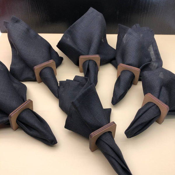 Изображение товара Комплект столового белья ОМурМебель Квадрат (6шт, черный)