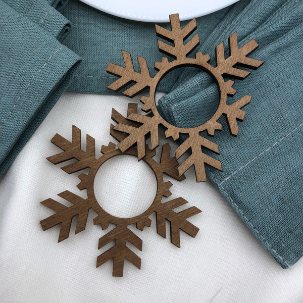 Изображение товара Комплект столового белья ОМурМебель Снежинка (6шт, синий)