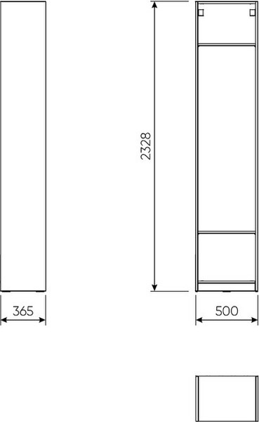 Изображение товара Каркас шкафа Mio Tesoro Макс 50x36x233 2.06.07.220.1 (белый)