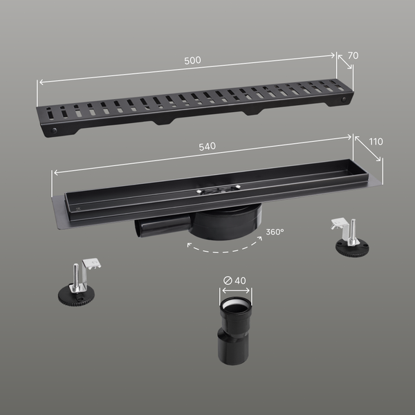 Изображение товара Трап для душа РМС ТЛ03Ч-50х7
