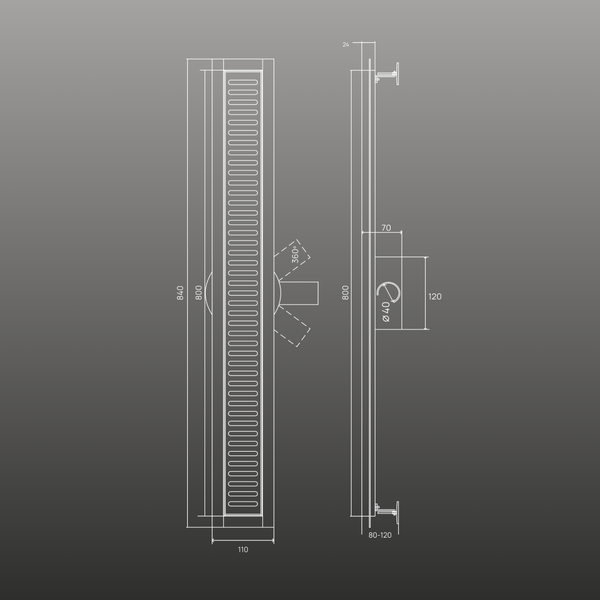 Изображение товара Трап для душа РМС ТЛ03Ч-80х7