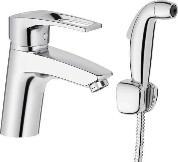 Изображение товара Умывальник со смесителем Lauter 21887B + Spray 21CK308C с сифоном 21635CH (хром)