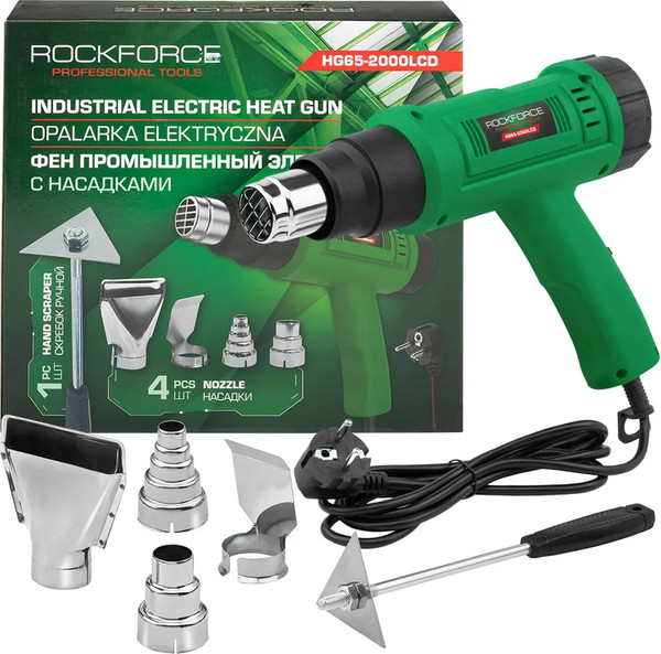 Изображение товара Строительный фен RockForce RF-HG65-2000LCD (65569)