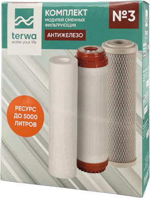 Изображение товара Комплект модулей сменных фильтрующих Terwa №3 Антижелезо