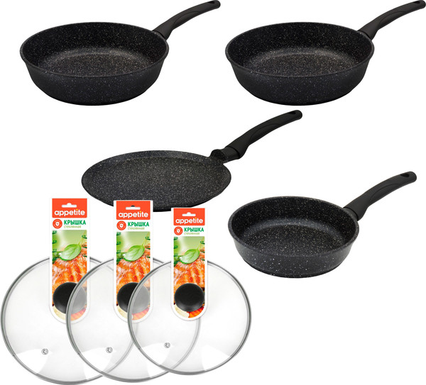 Изображение товара Набор сковородок Виктория Гранит (4шт)