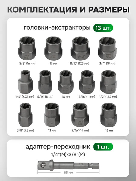 Изображение товара Набор экстракторов RockForce RF-1321S (65736)
