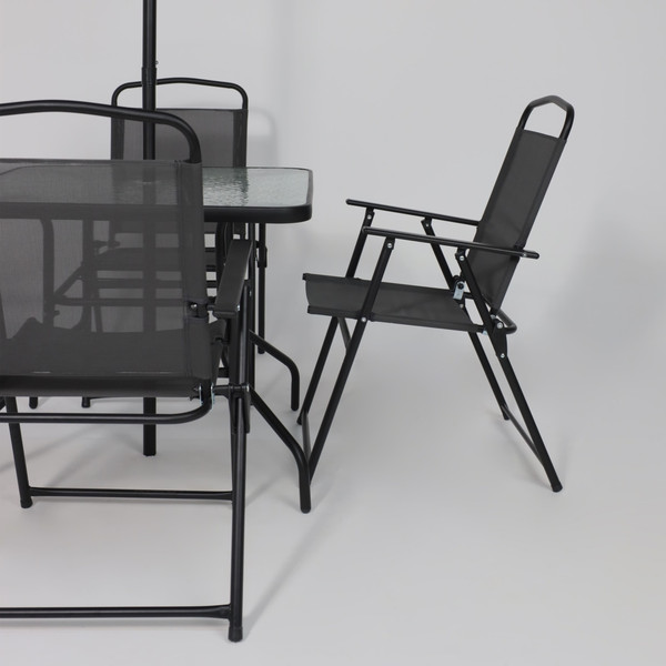 Изображение товара Комплект садовой мебели AksHome Picnic (серый/черный)