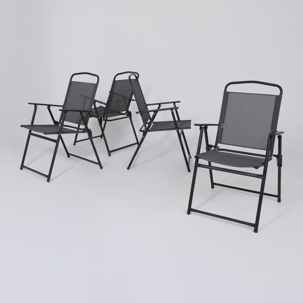 Изображение товара Комплект садовой мебели AksHome Picnic (серый/черный)