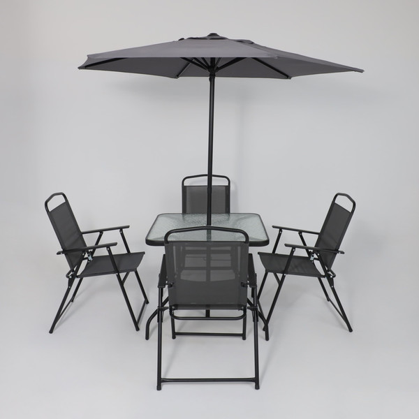 Изображение товара Комплект садовой мебели AksHome Picnic (серый/черный)