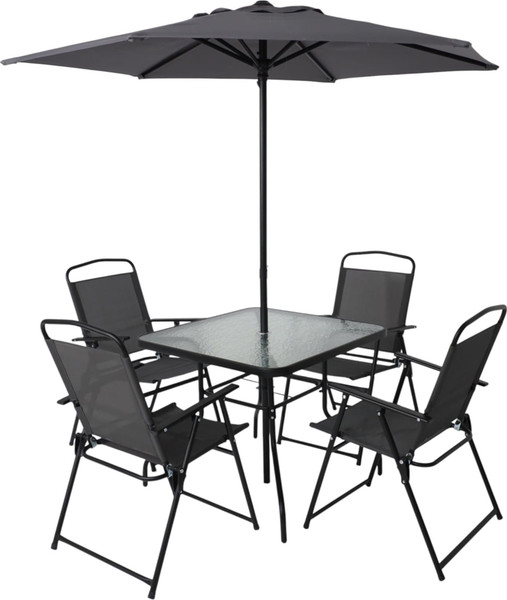 Изображение товара Комплект садовой мебели AksHome Picnic (серый/черный)