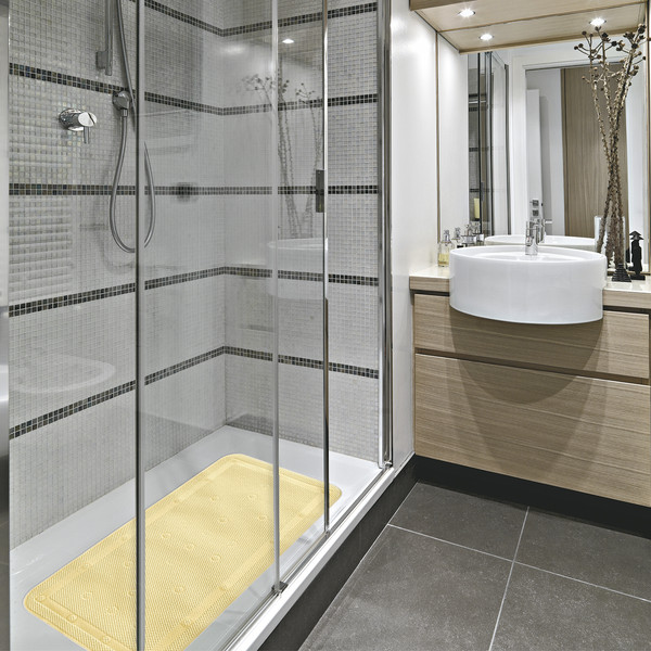 Изображение товара Коврик на присосках Вилина Массажный Лотос / 6910 (43x90, светло-бежевый)