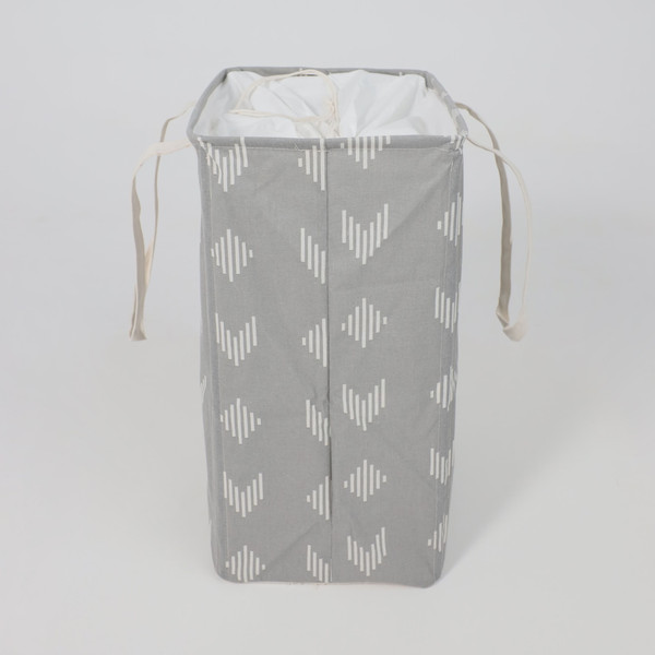 Изображение товара Корзина для белья AksHome Becky (серый/стрелы)